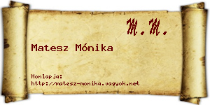 Matesz Mónika névjegykártya